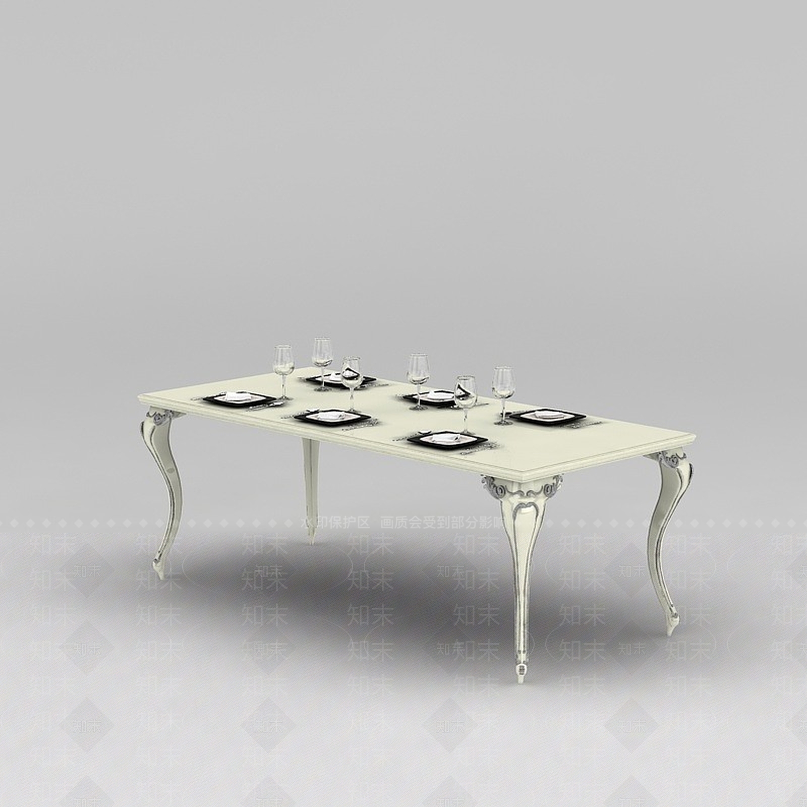现代书桌3D模型下载【ID:1186350917】