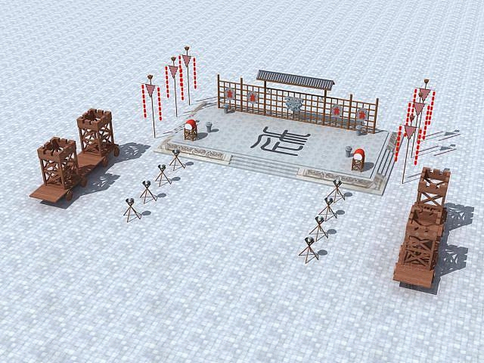 现代办公大厅3D模型下载【ID:1185941024】