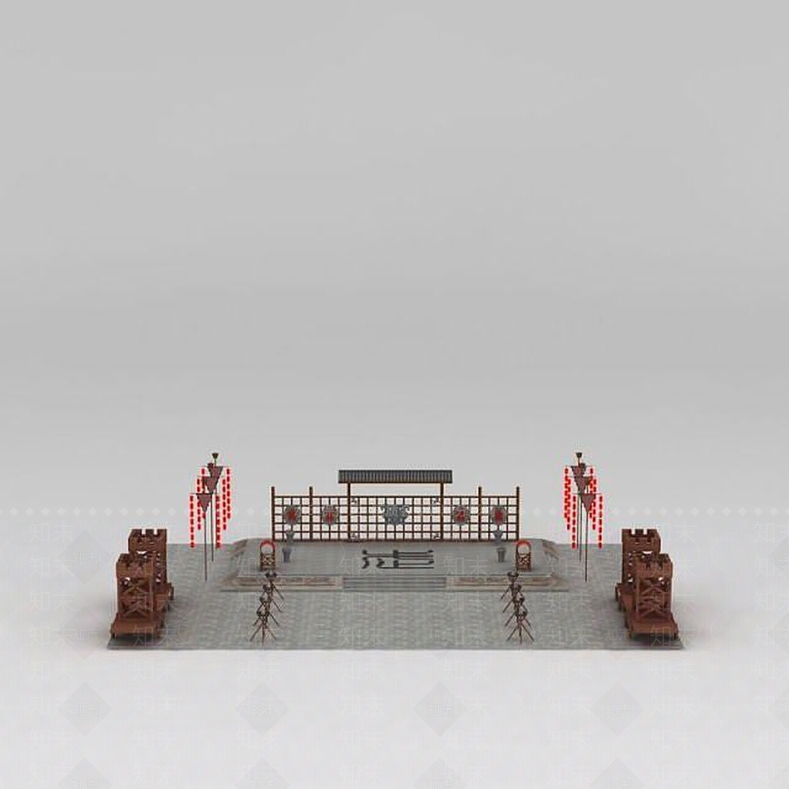 现代办公大厅3D模型下载【ID:1185941024】