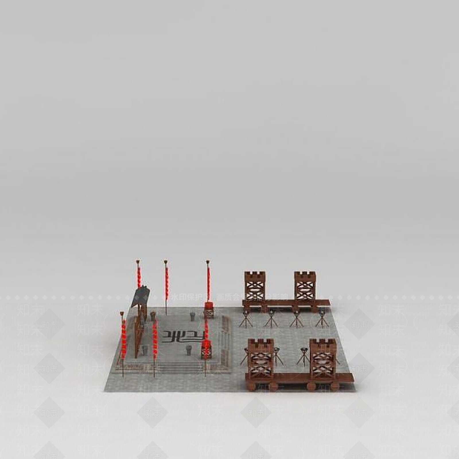 现代办公大厅3D模型下载【ID:1185941024】
