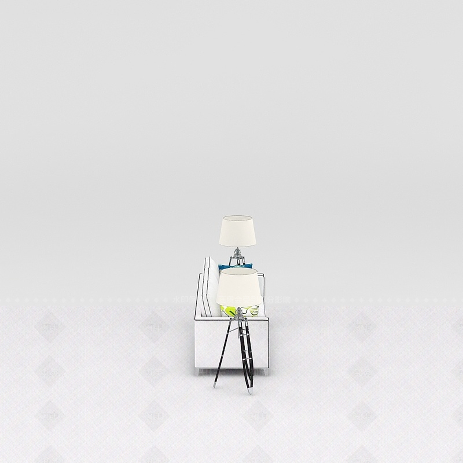 现代双人沙发3D模型下载【ID:1185941340】