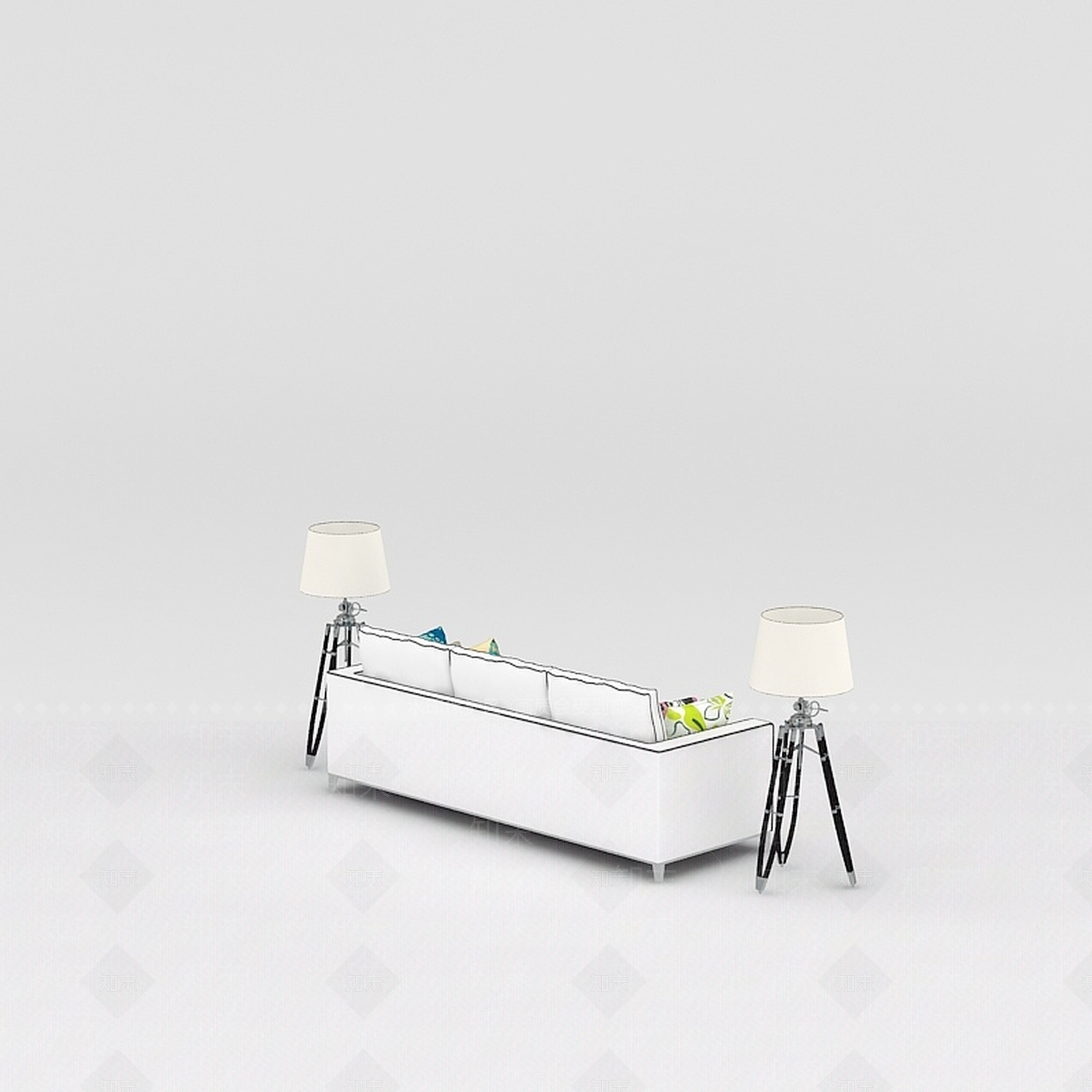 现代双人沙发3D模型下载【ID:1185941340】