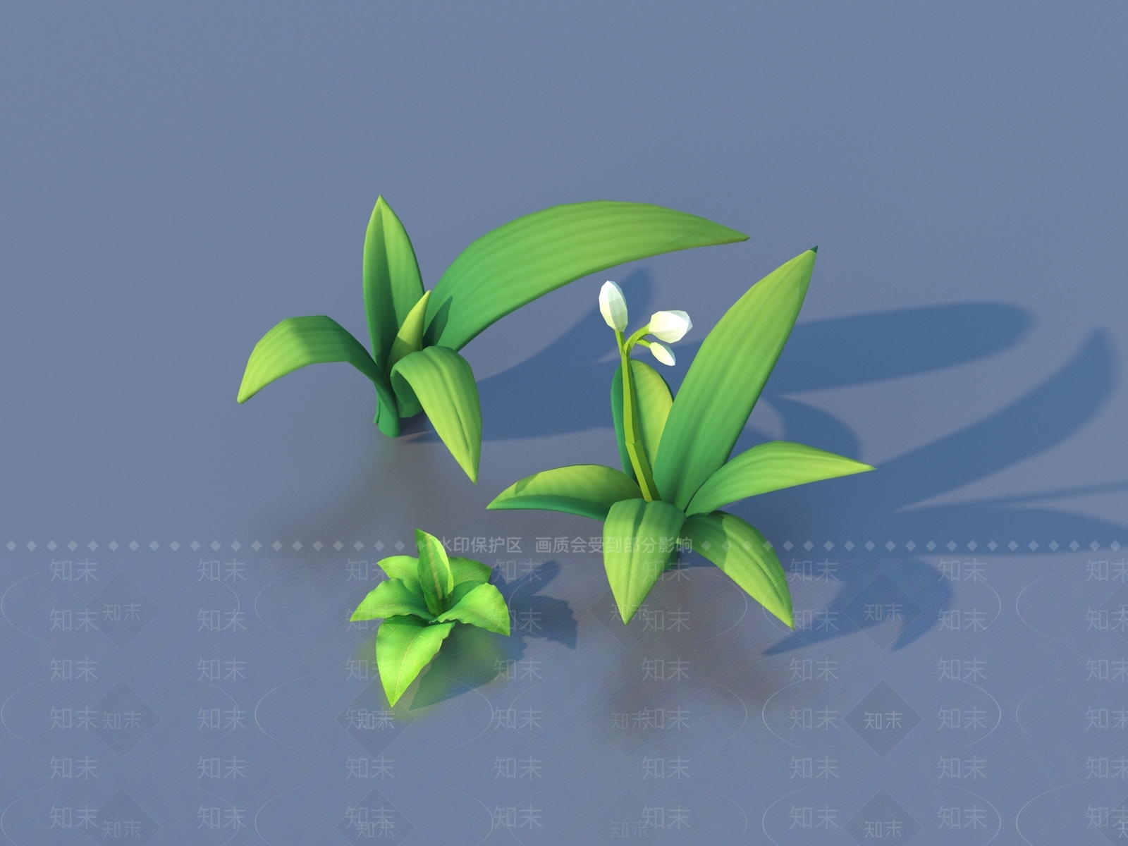 花草组合3D模型下载【ID:1185942474】