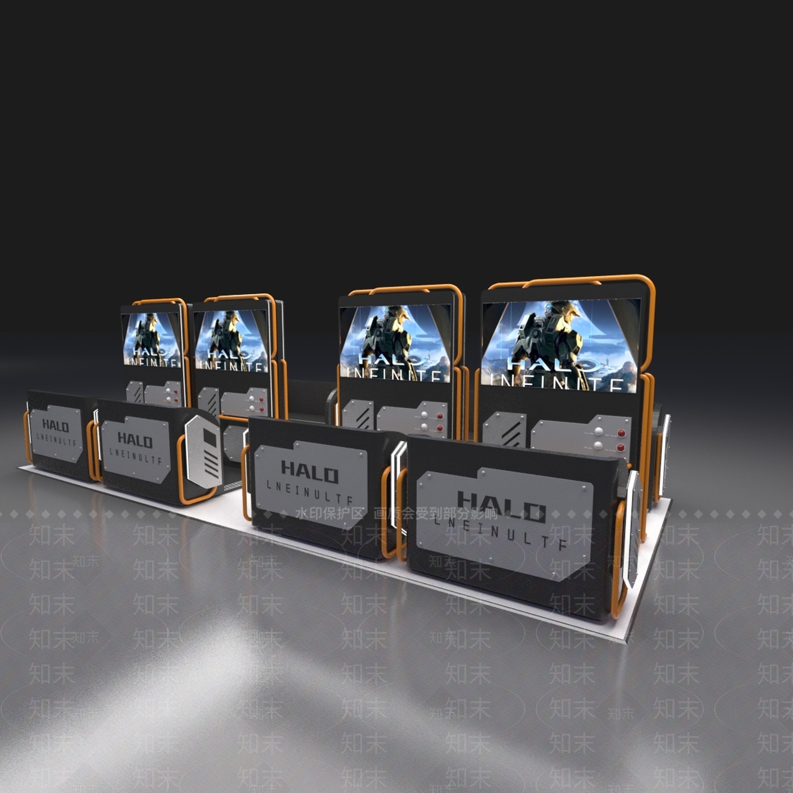 现代网吧网咖3D模型下载【ID:1185949703】