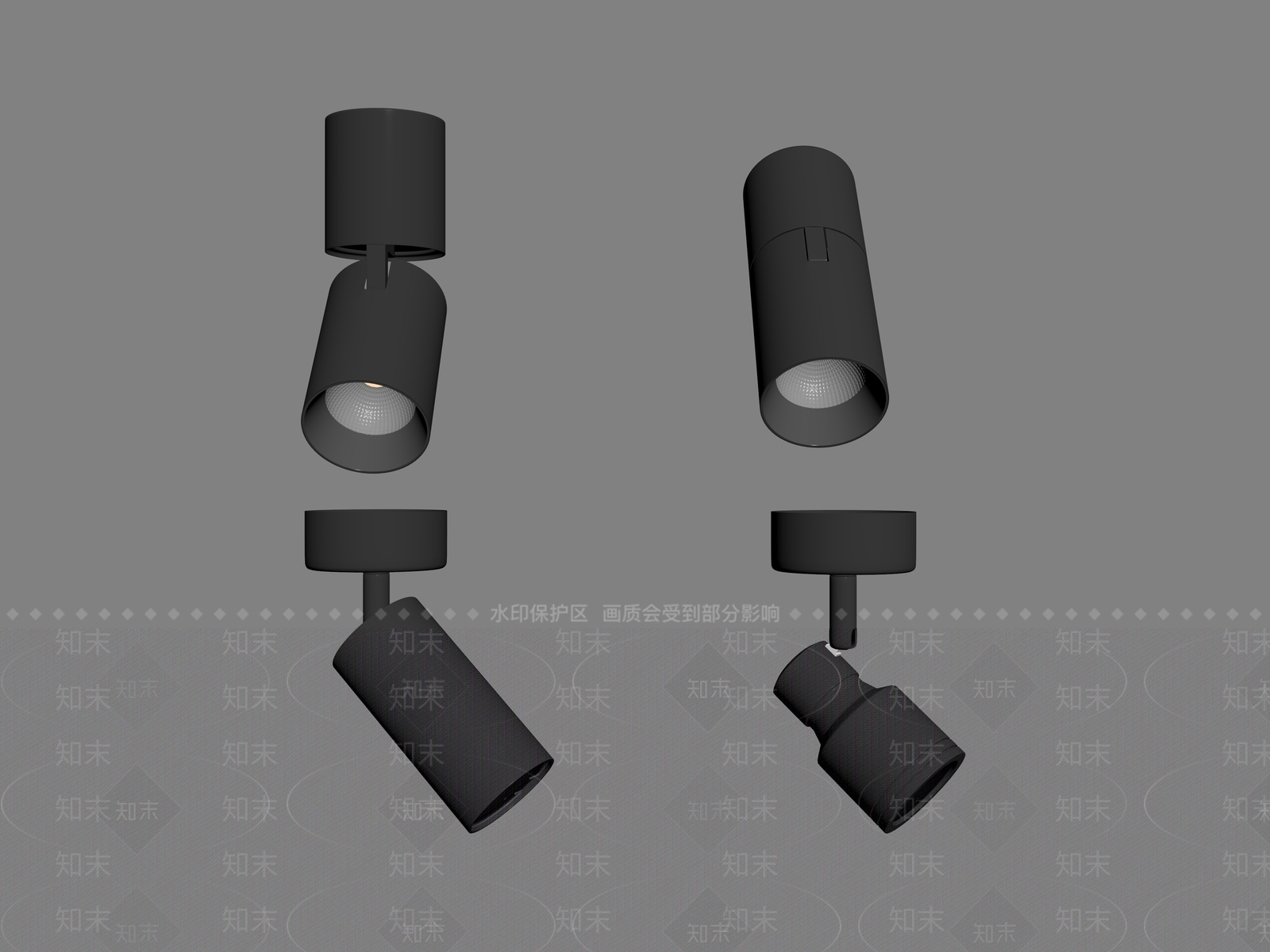 现代筒灯射灯SU模型下载【ID:1185944019】
