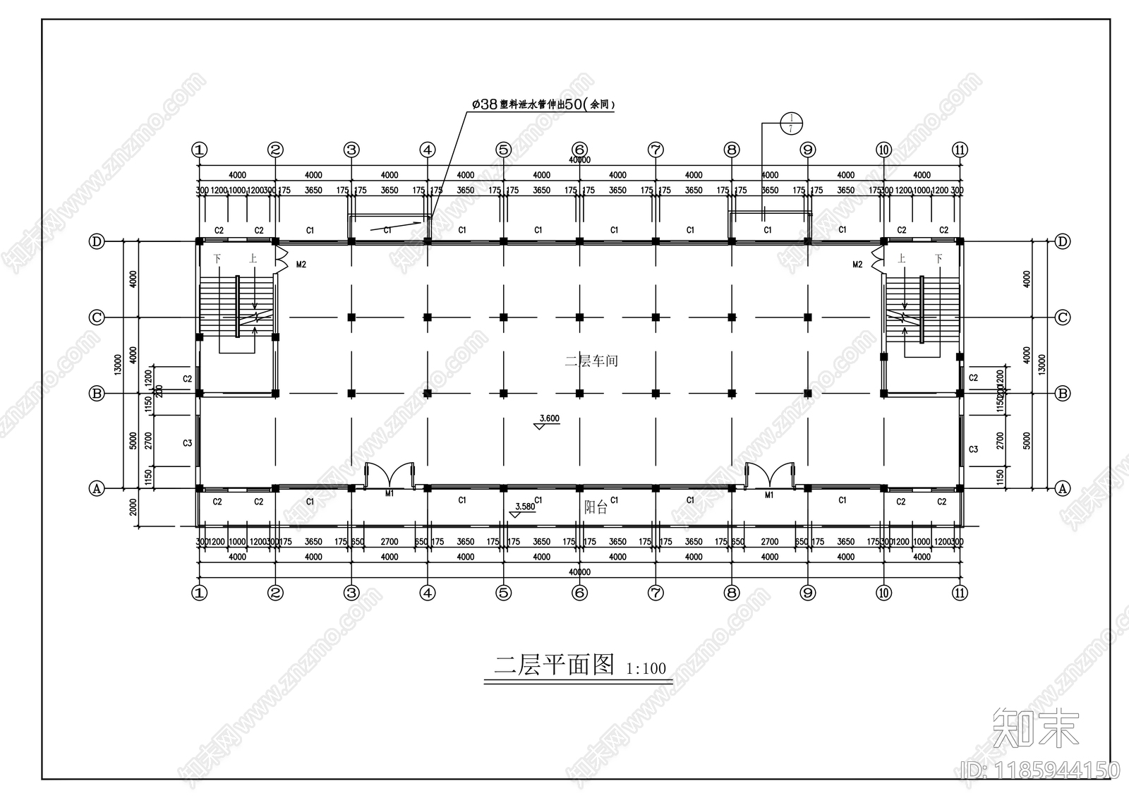 现代厂房施工图下载【ID:1185944150】