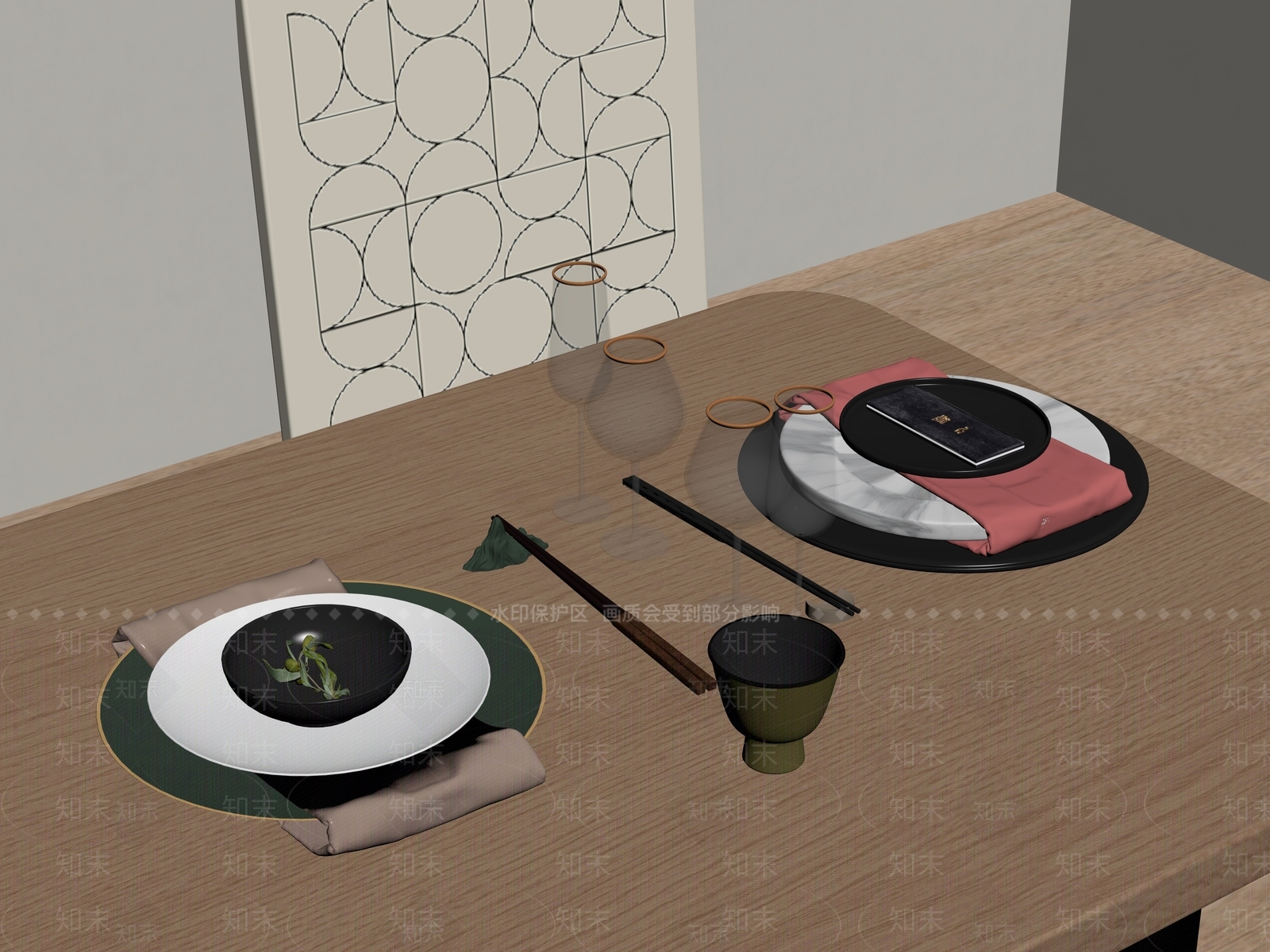餐具SU模型下载【ID:1185944473】