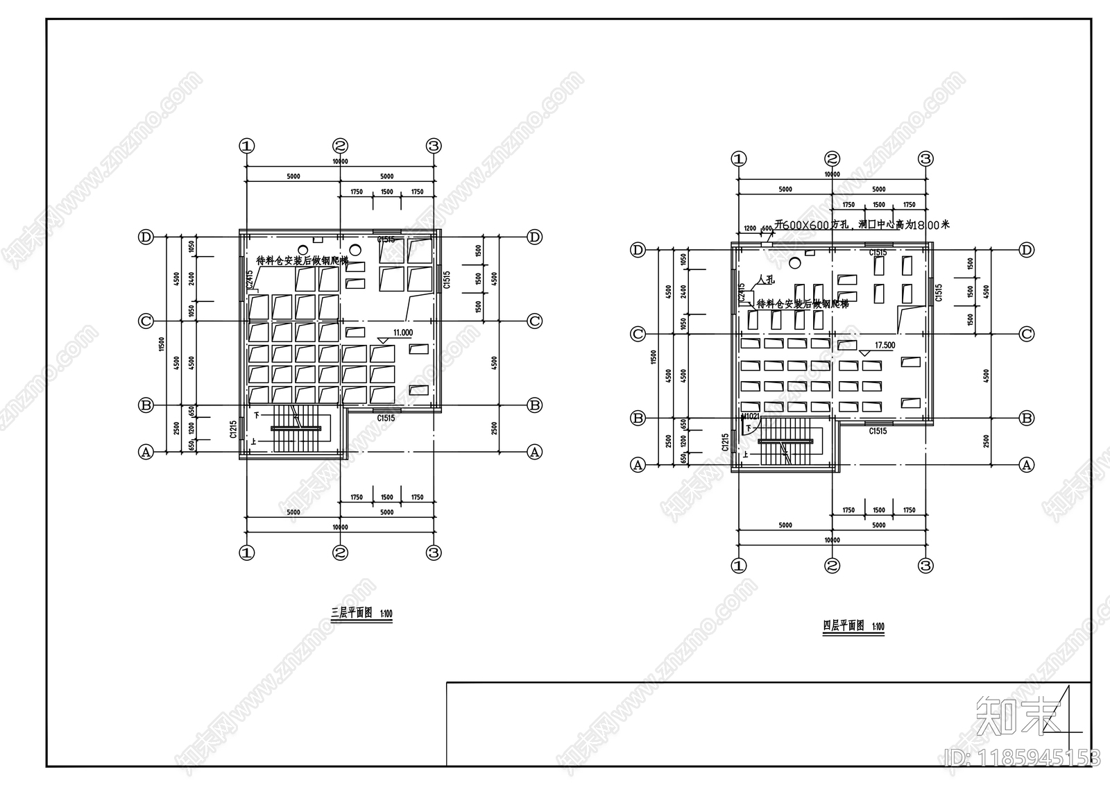 现代厂房施工图下载【ID:1185945153】
