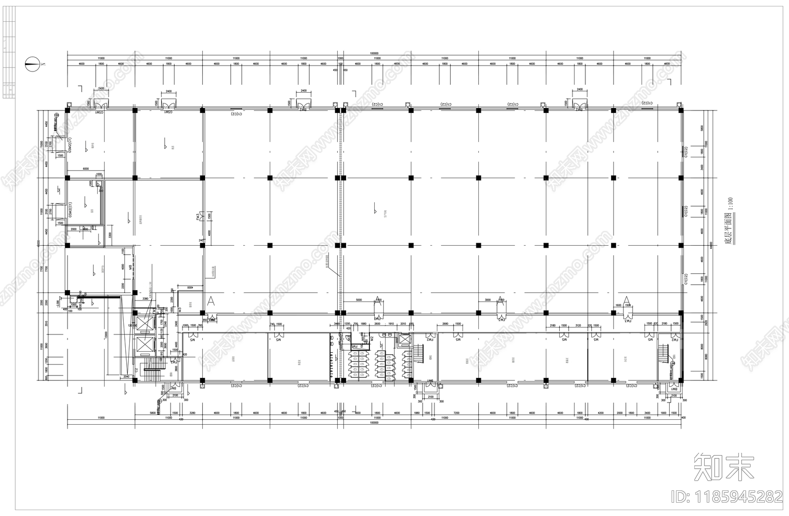 建筑平面图施工图下载【ID:1185945282】