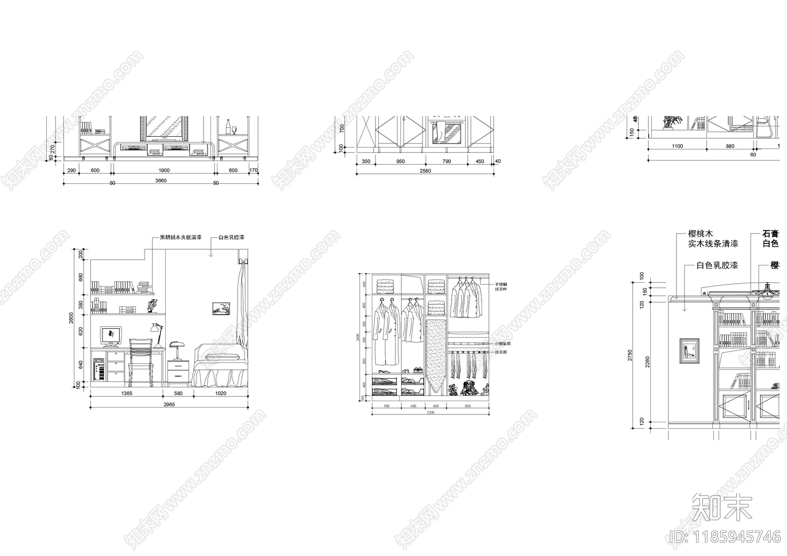 现代新中式综合家具图库施工图下载【ID:1185945746】