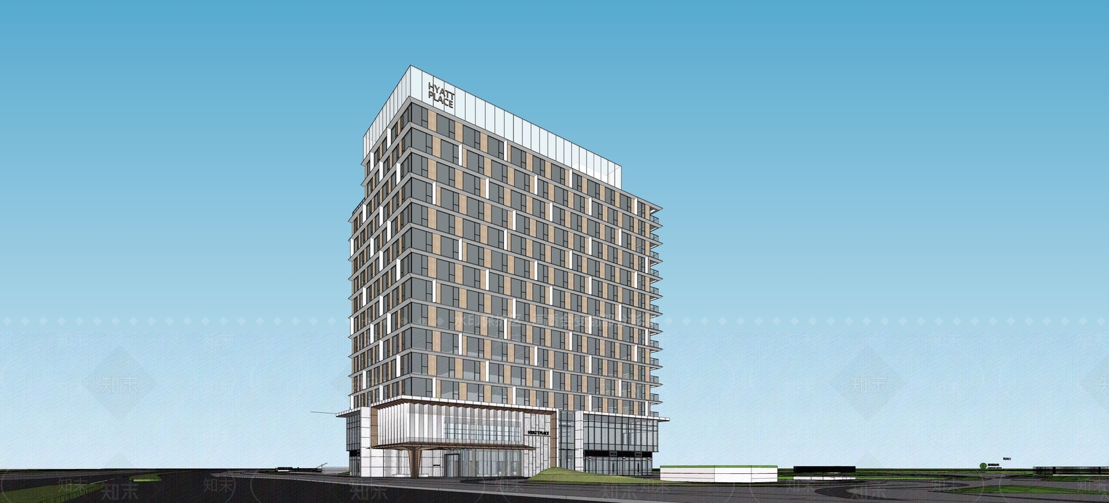 现代商业建筑SU模型精品下载_SketchUp模型_知末网