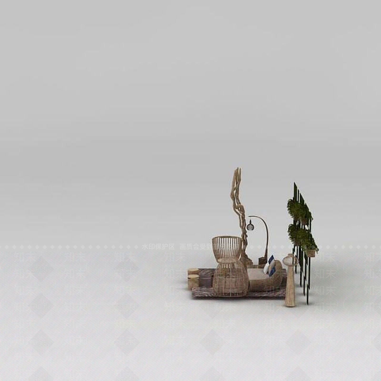 现代沙发组合3D模型下载【ID:1185954650】