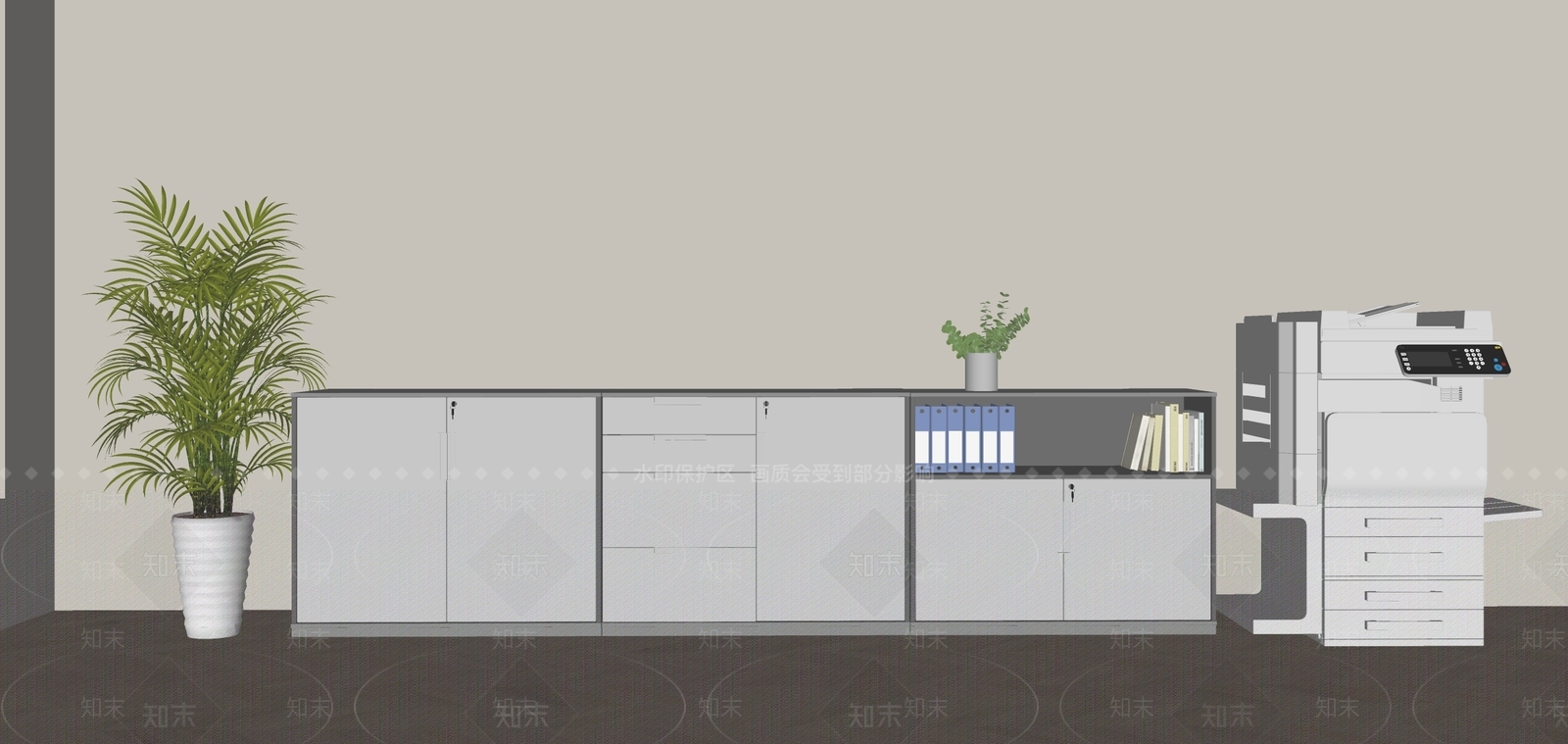 现代文件柜SU模型下载【ID:1185957033】