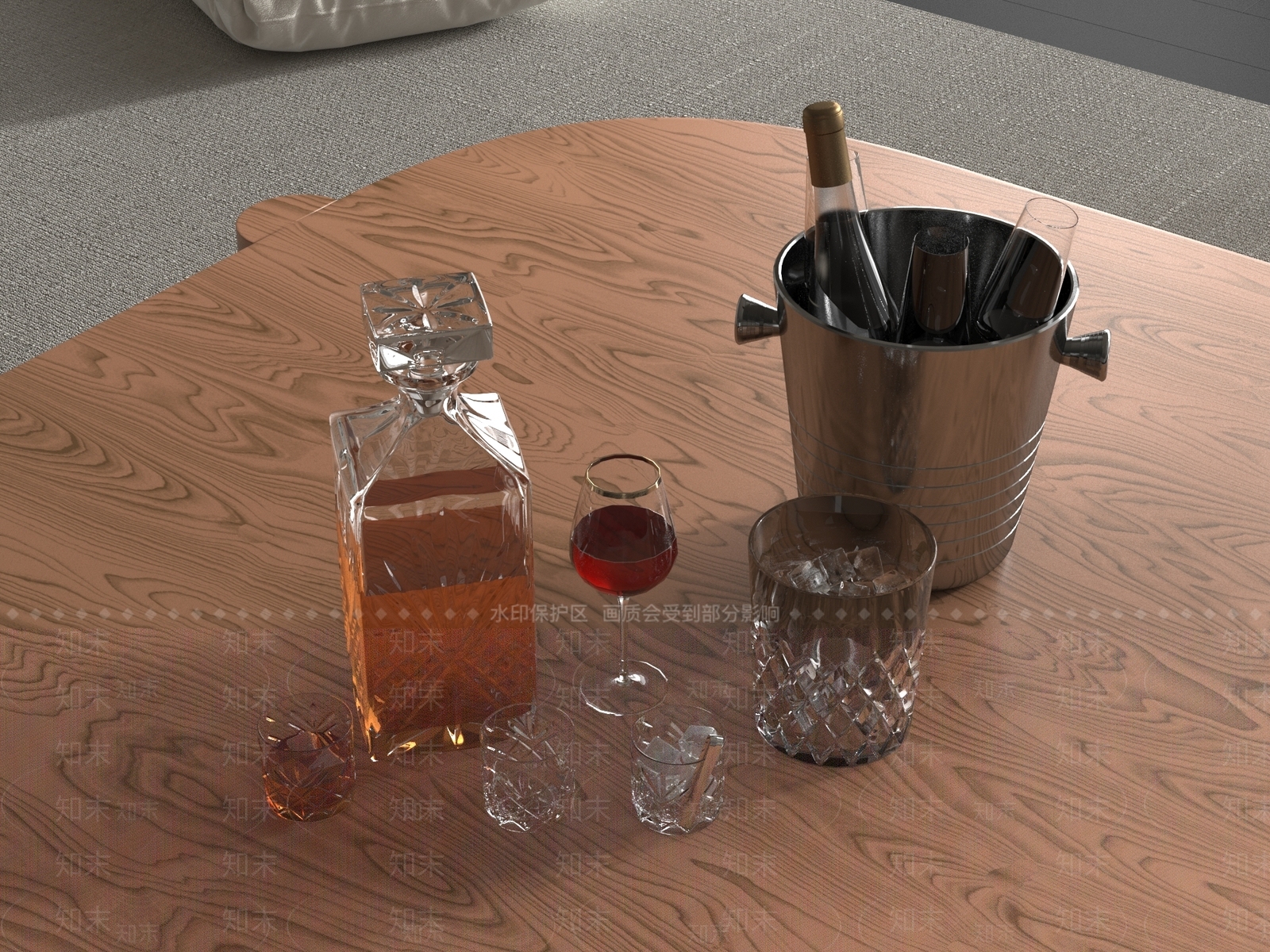 酒具SU模型下载【ID:1185959177】