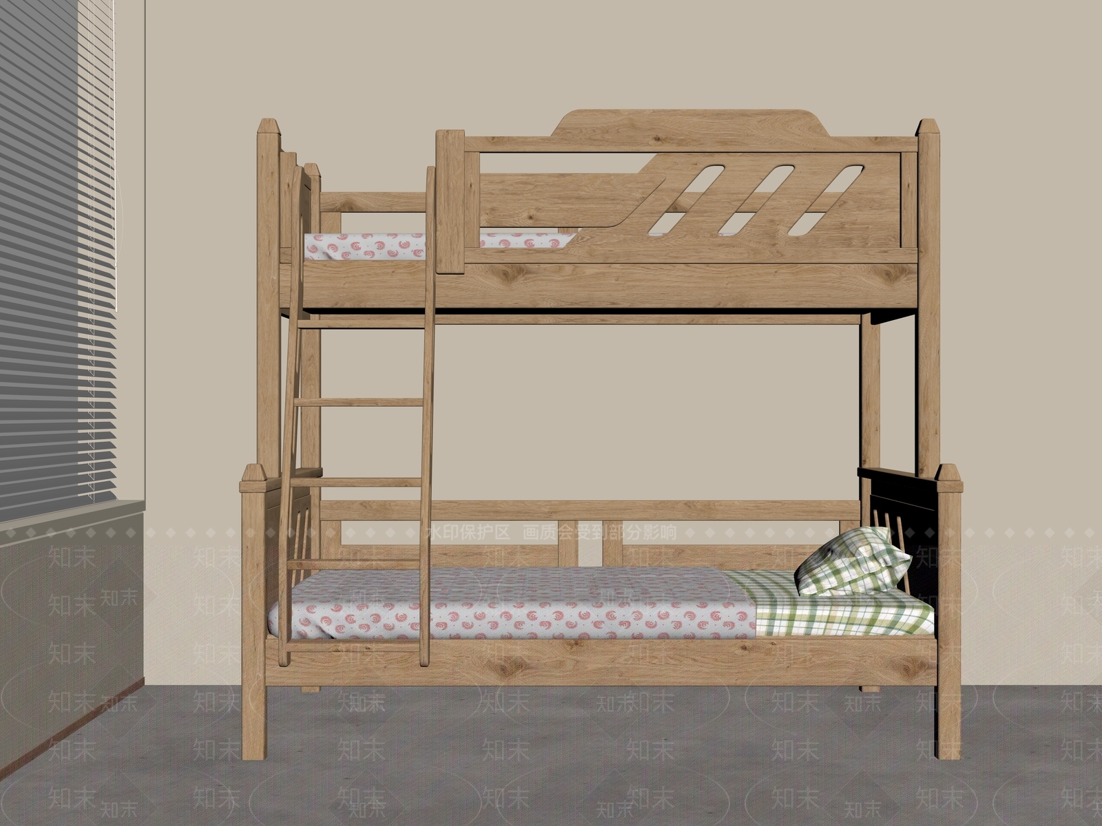 现代上下床SU模型下载【ID:1185959945】