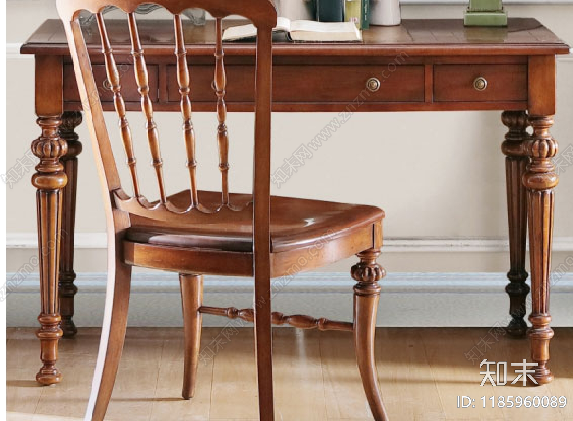 美式桌子施工图下载【ID:1185960089】