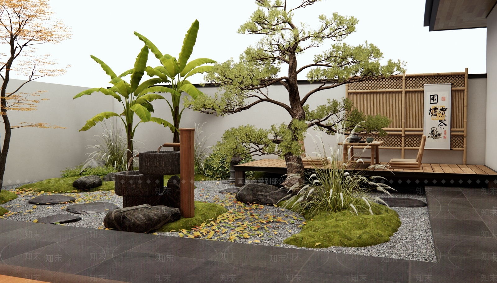 新中式日式庭院3D模型下载【ID:1185961087】