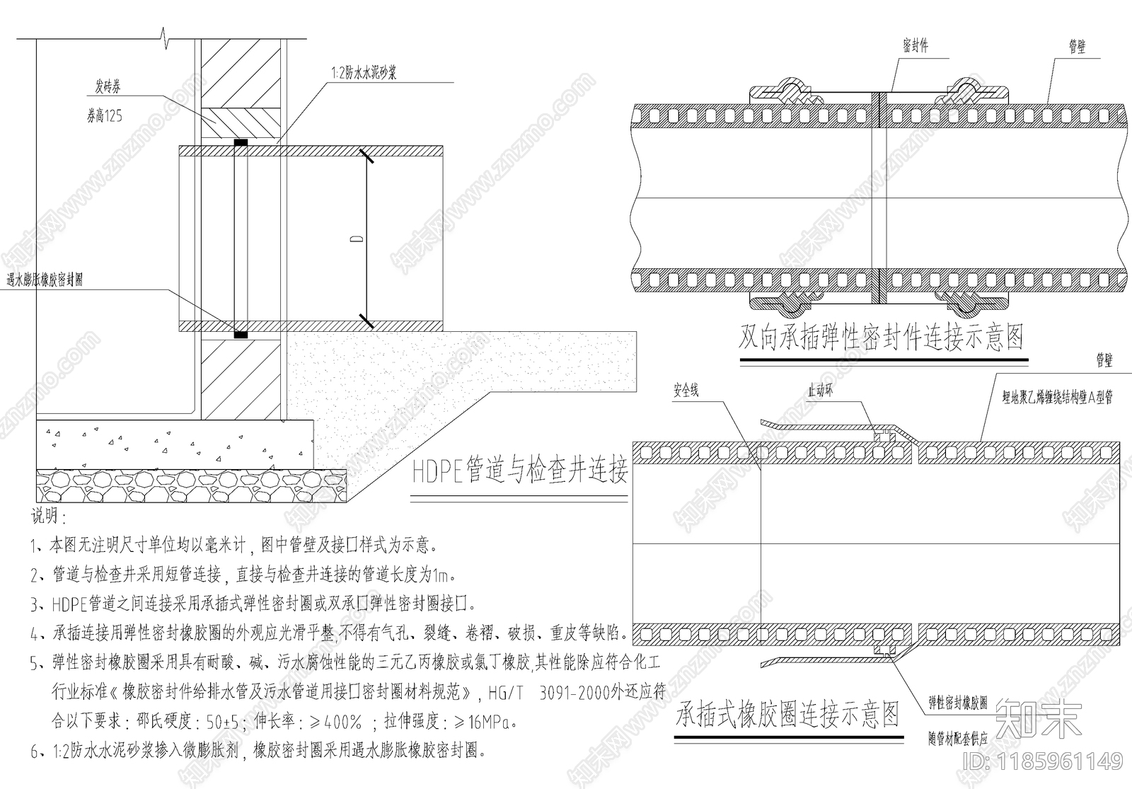 给排水节点详图施工图下载【ID:1185961149】