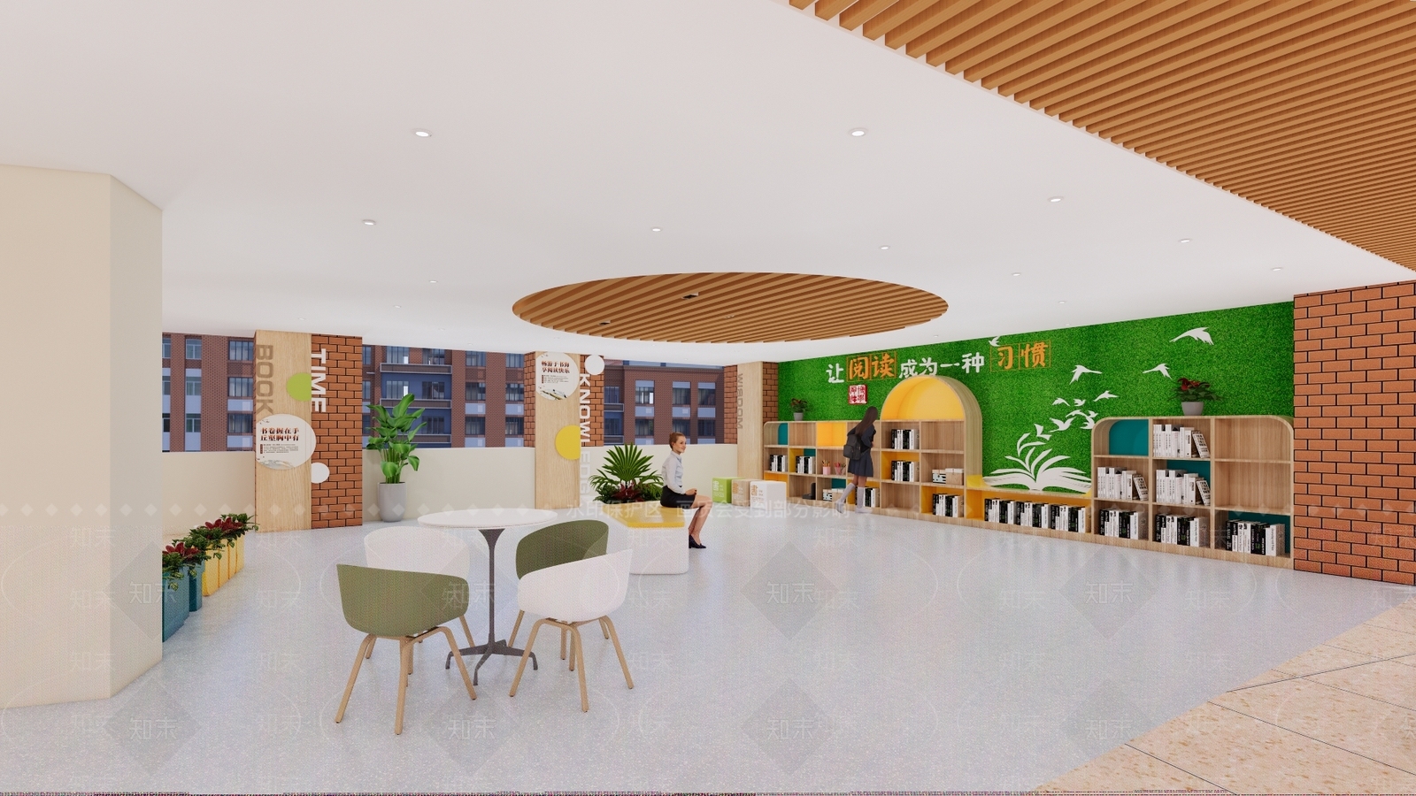 现代极简其他学校空间SU模型下载【ID:1185969755】