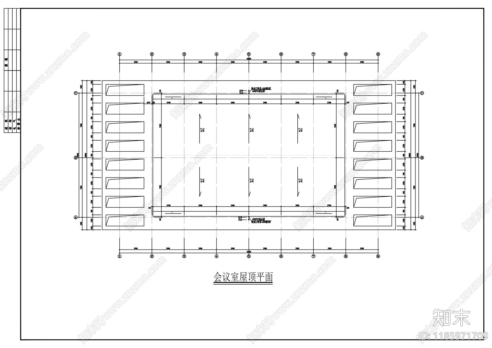 现代办公楼建筑cad施工图下载【ID:1185971709】