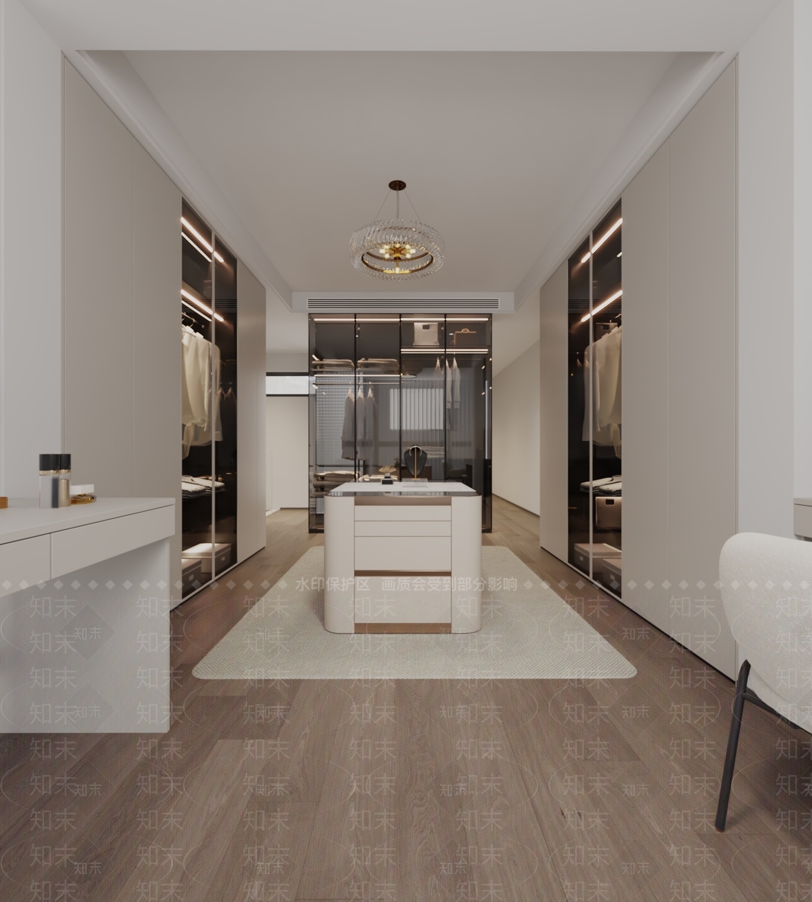 现代衣帽间3D模型下载【ID:1185976804】