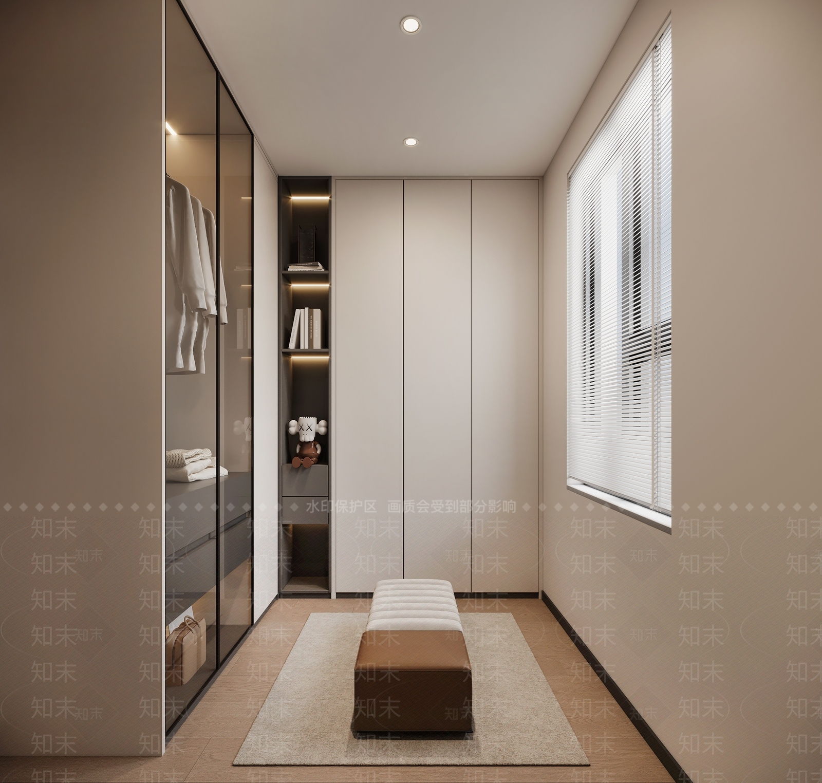 现代衣帽间3D模型下载【ID:1185977318】