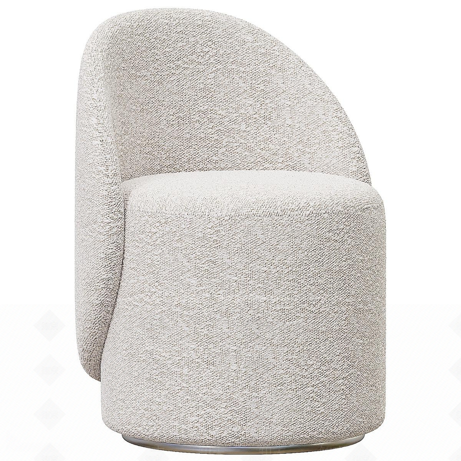 奶油北欧单人沙发3D模型下载【ID:1185977770】