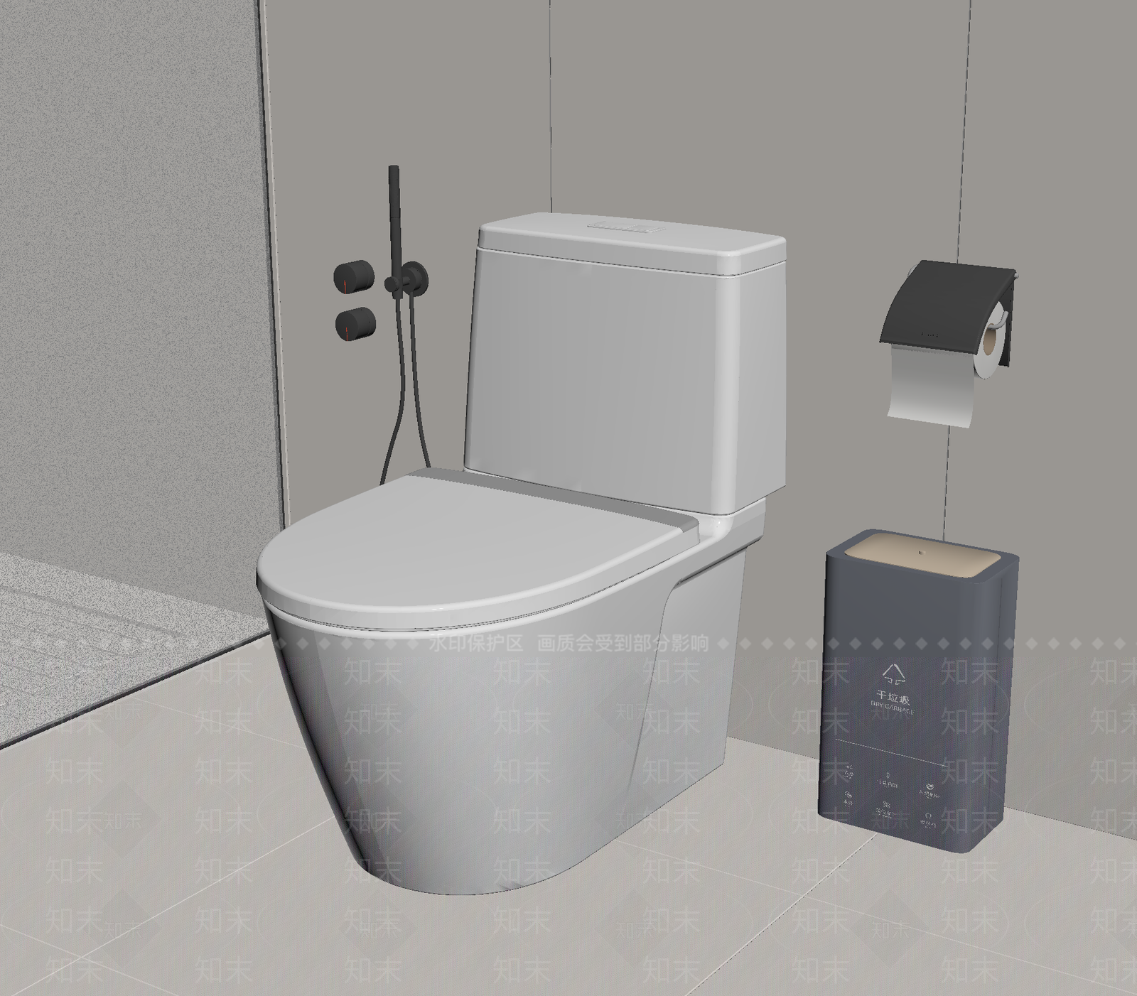 马桶SU模型下载【ID:1185979081】