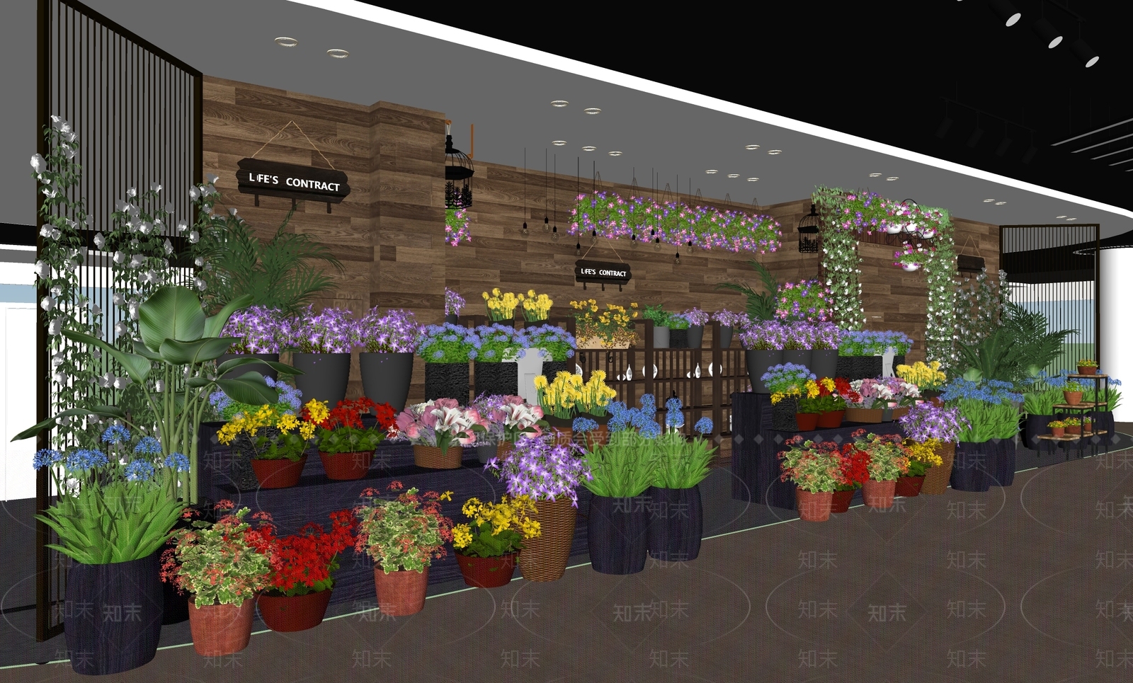现代花店SU模型下载【ID:1185984172】