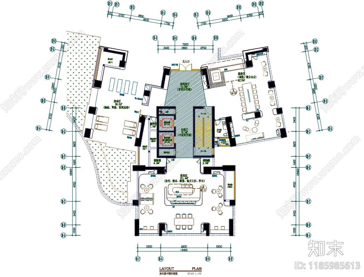 现代简约其他公共空间施工图下载【ID:1185985613】