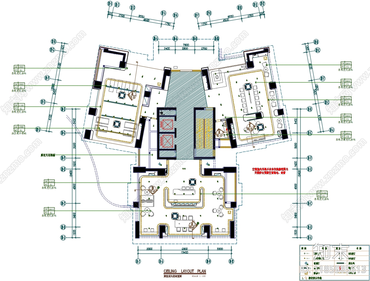 现代简约其他公共空间cad施工图下载【ID:1185985613】
