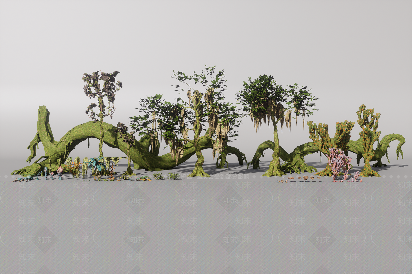 植物堆3D模型下载【ID:1185986863】