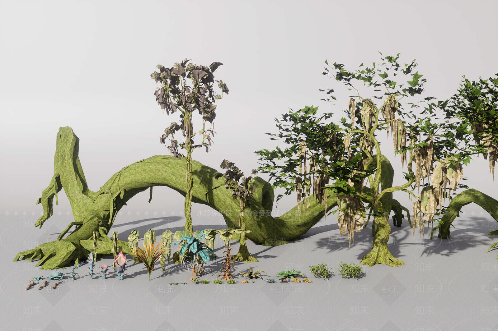 植物堆3D模型下载【ID:1185986863】