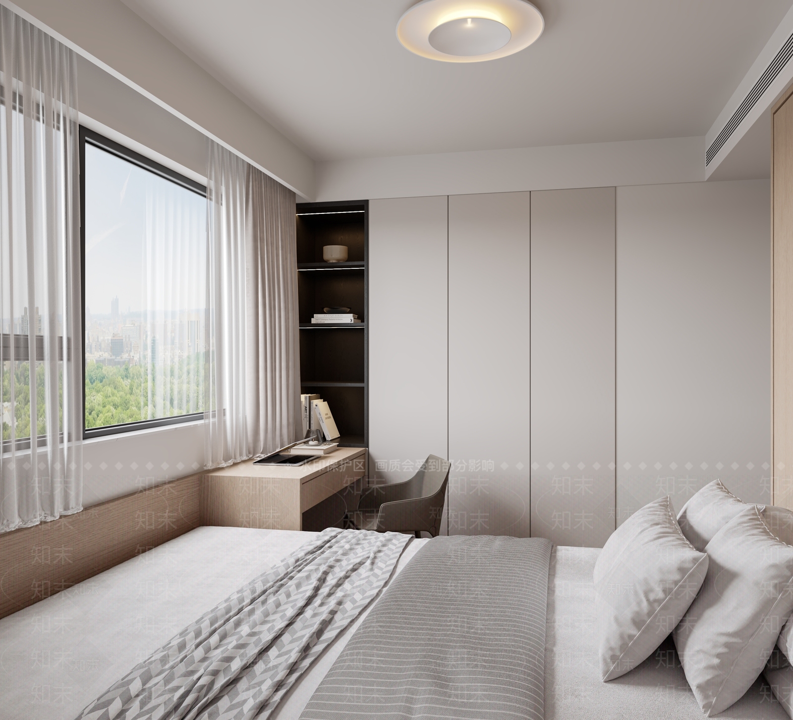现代榻榻米卧室3D模型下载【ID:1185987452】
