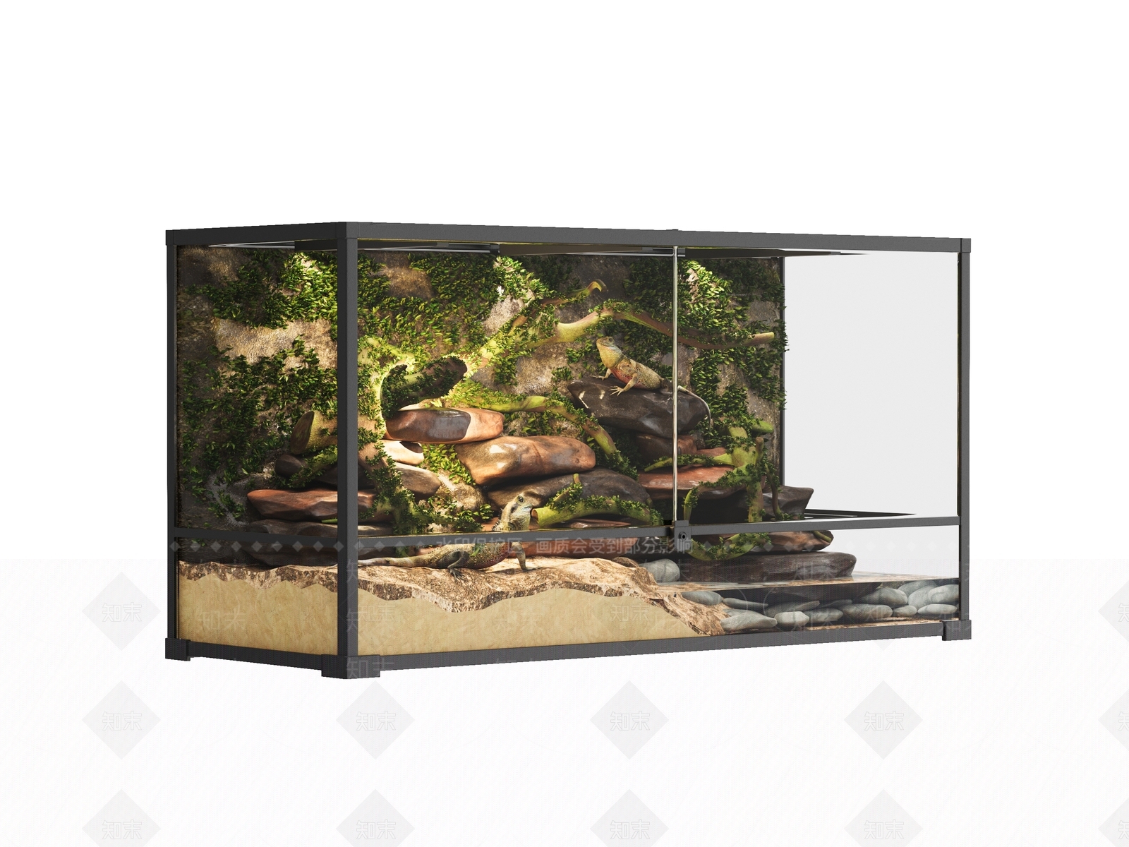 现代鱼缸3D模型下载【ID:1185991892】