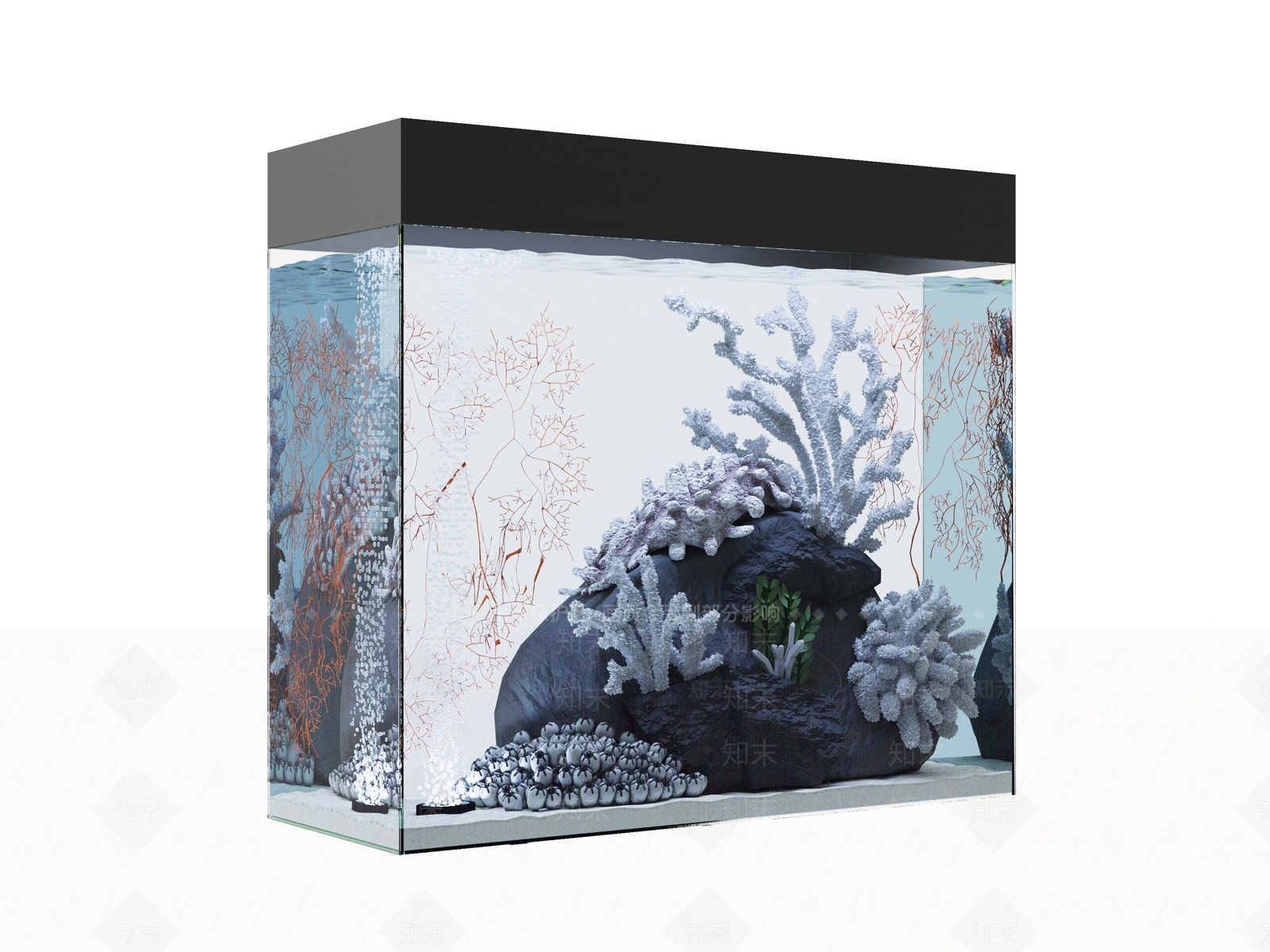 现代鱼缸3D模型下载【ID:1185992095】
