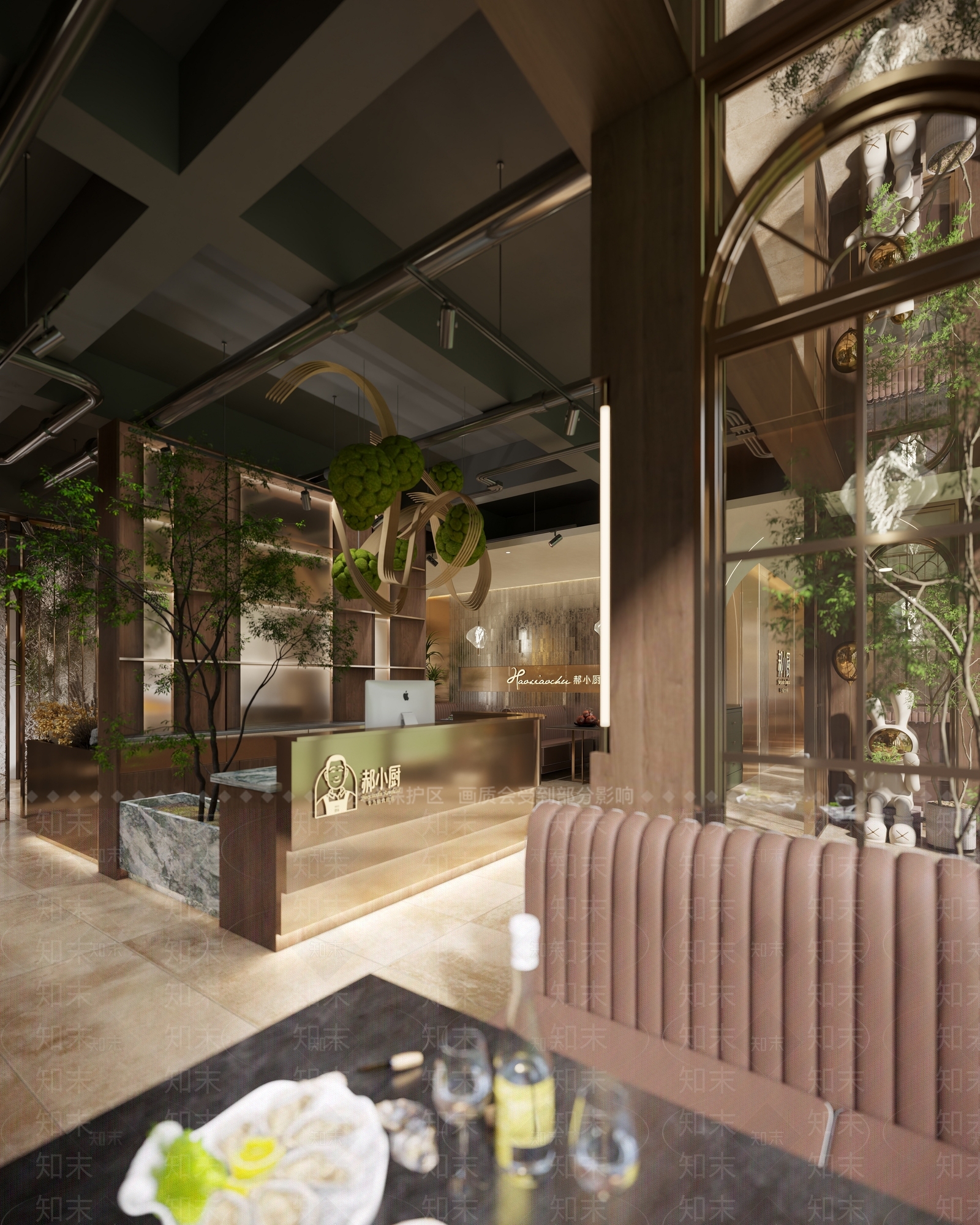 现代轻奢餐饮前台收银台3D模型下载【ID:1185995737】
