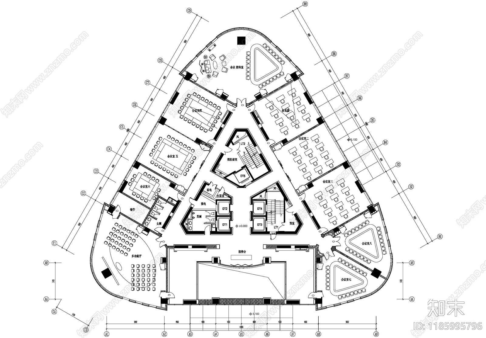 会议室施工图下载【ID:1185995796】