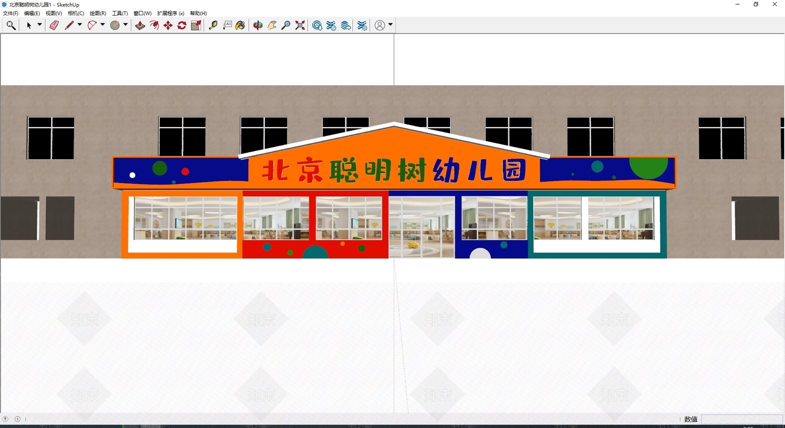 现代门头SU模型下载【ID:1185999404】