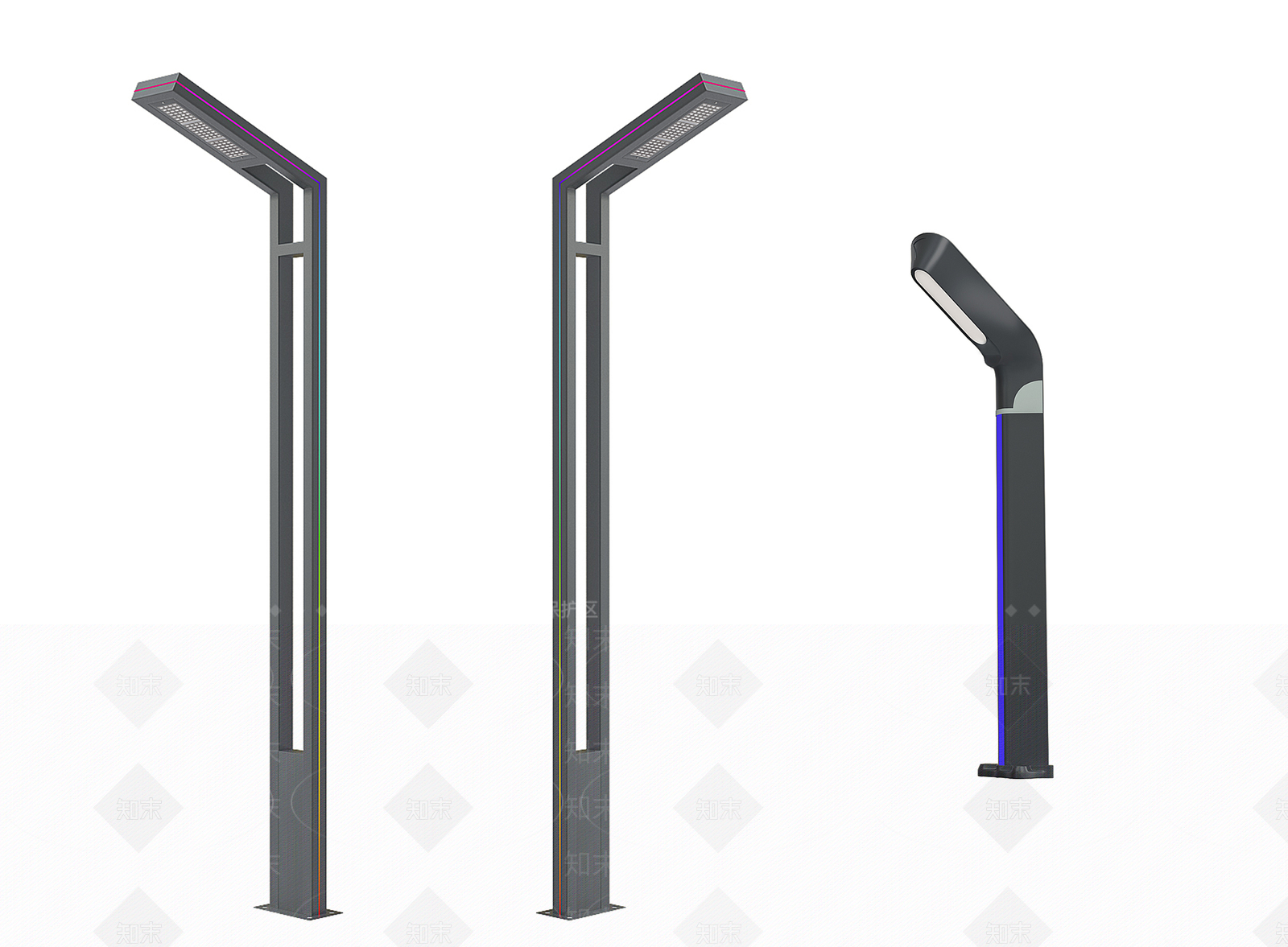 现代路灯3D模型下载【ID:1186000133】