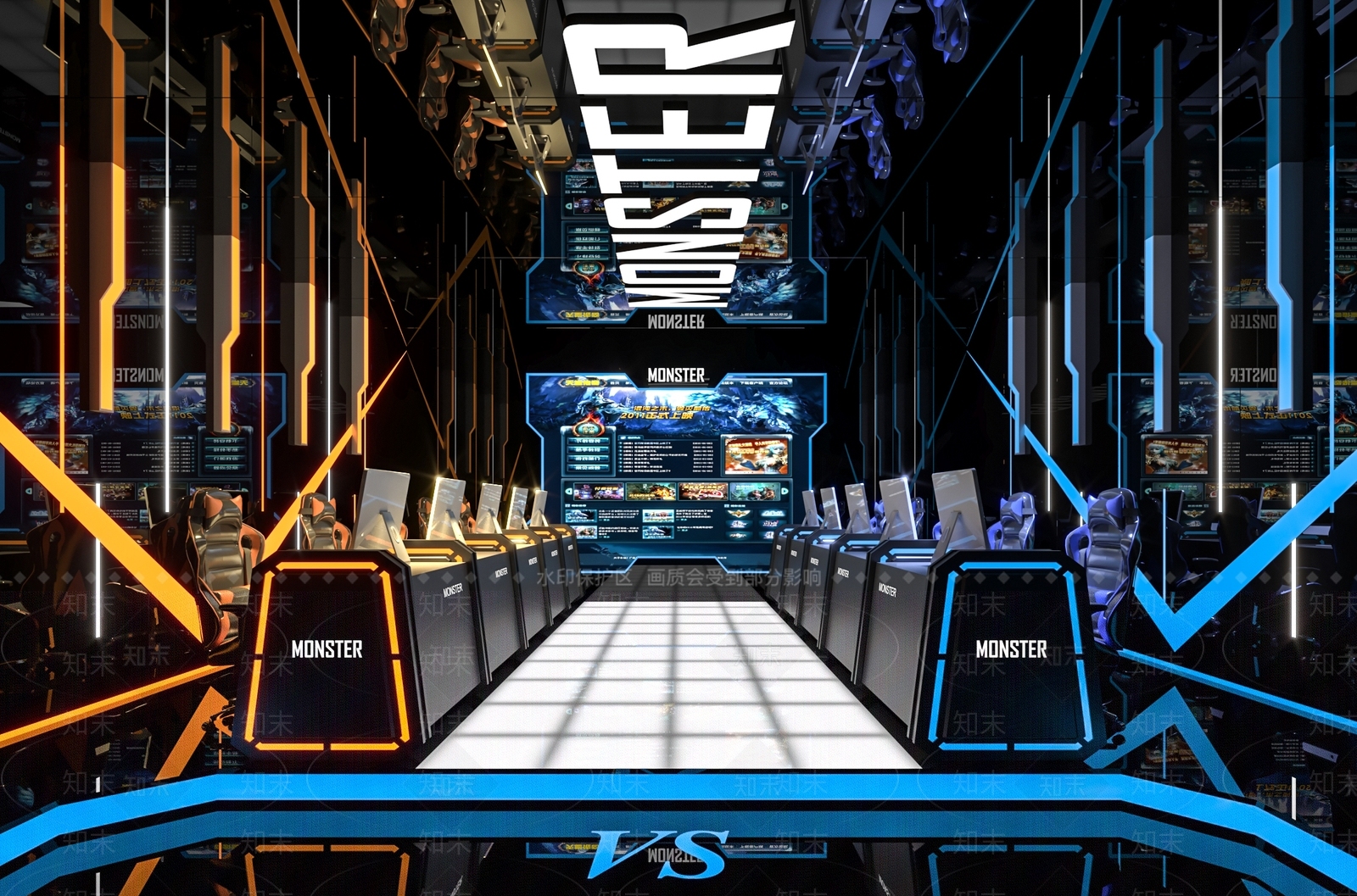 现代网吧网咖3D模型下载【ID:1186007804】