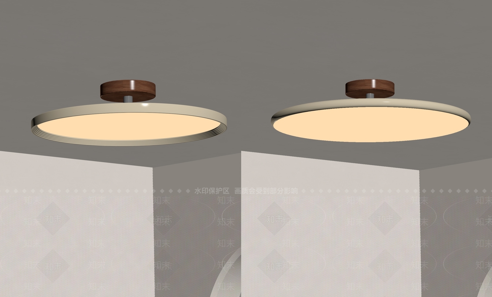 法式奶油吸顶灯SU模型下载【ID:1186008388】