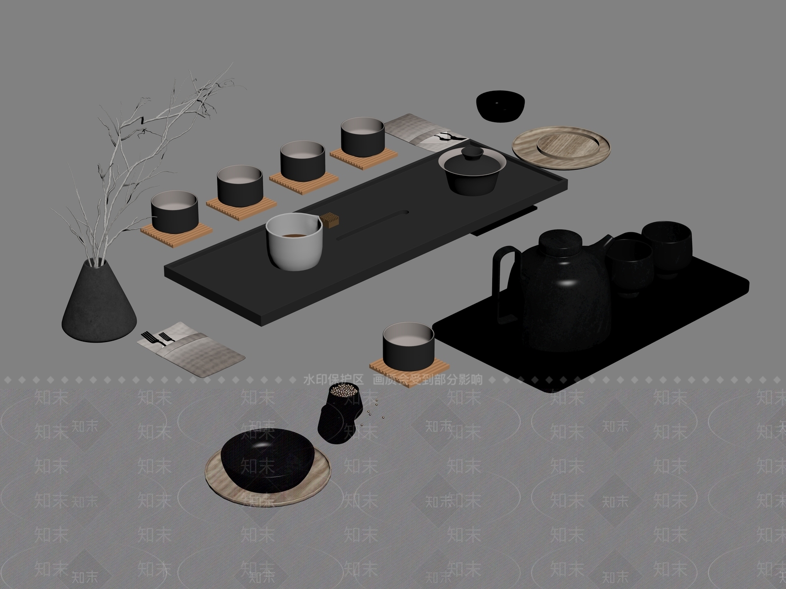 茶具SU模型下载【ID:1186017793】