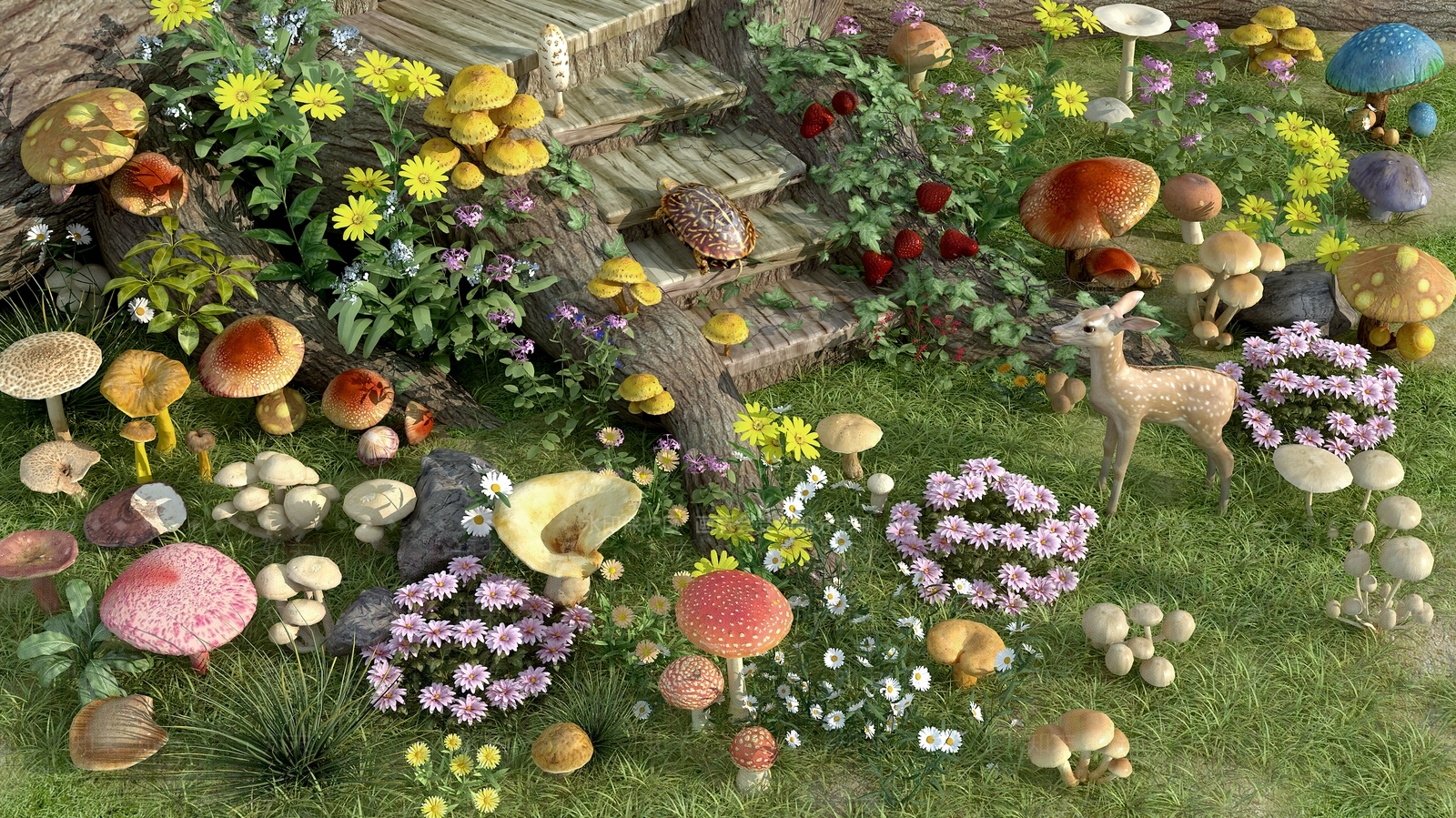 蘑菇3D模型下载【ID:1186018586】