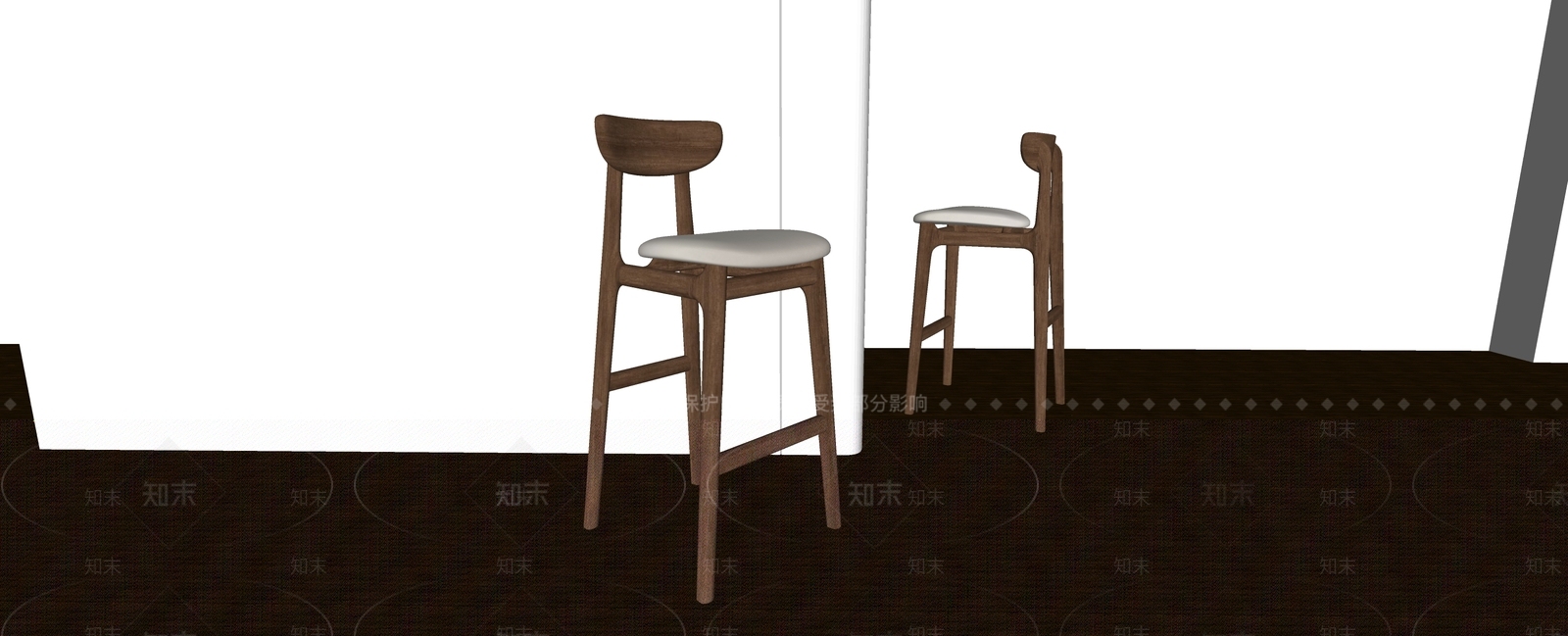 法式中古吧椅SU模型下载【ID:1186020180】