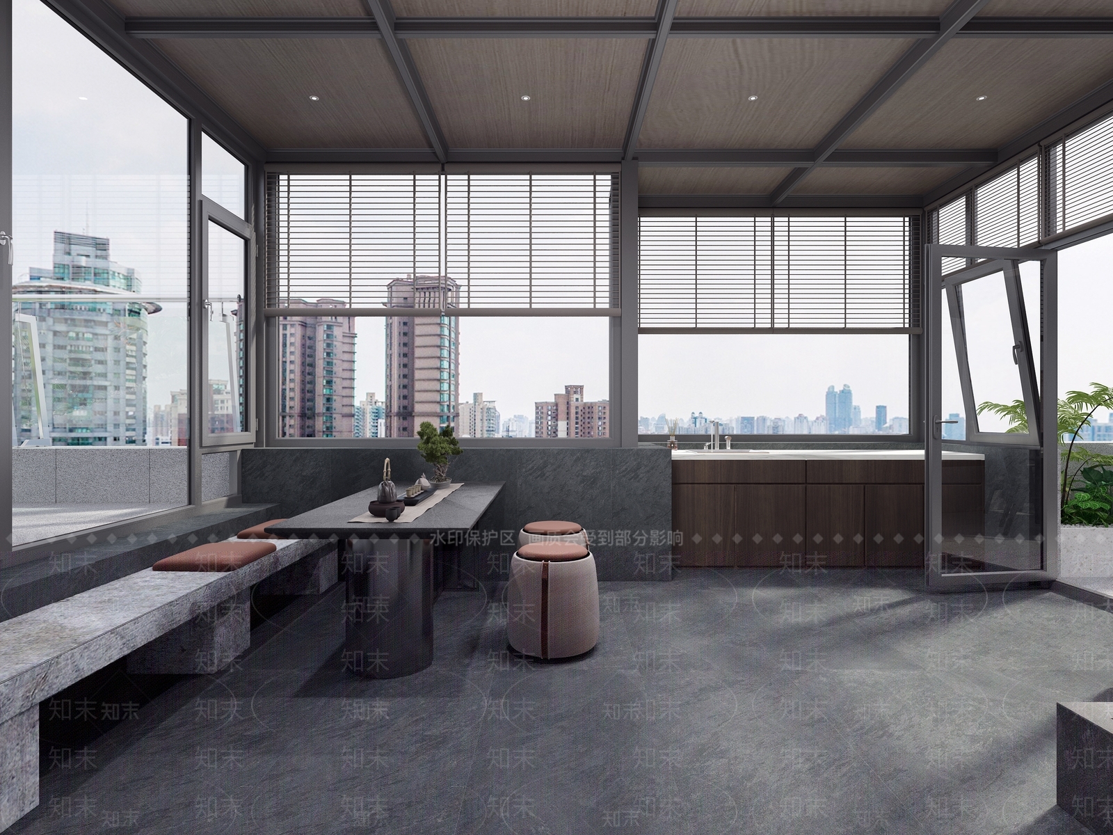 现代意式阳台3D模型下载【ID:1186023753】
