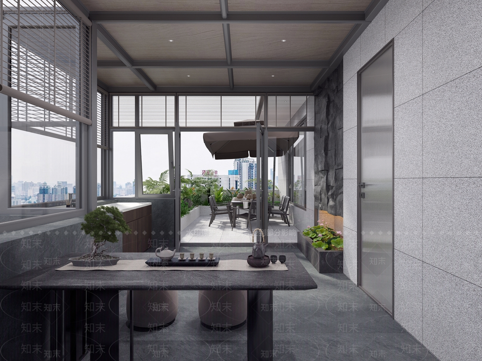 现代意式阳台3D模型下载【ID:1186023753】