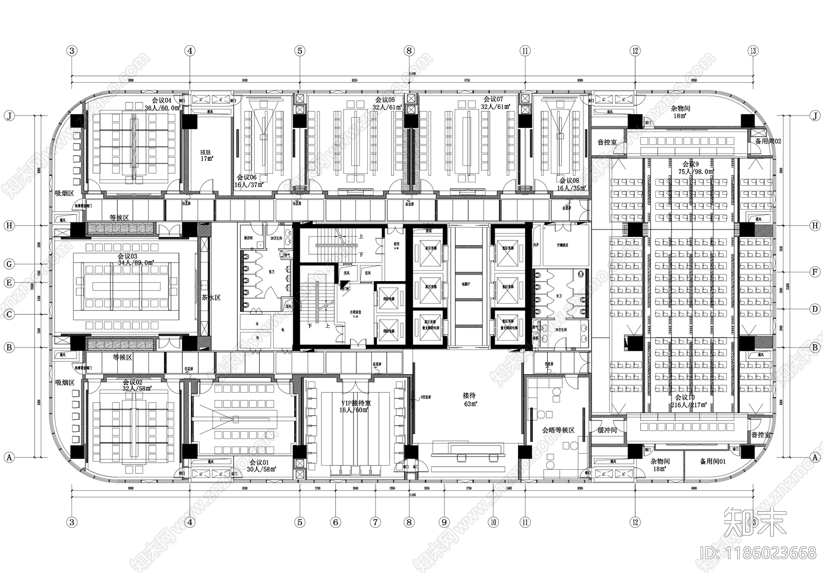 会议室施工图下载【ID:1186023668】