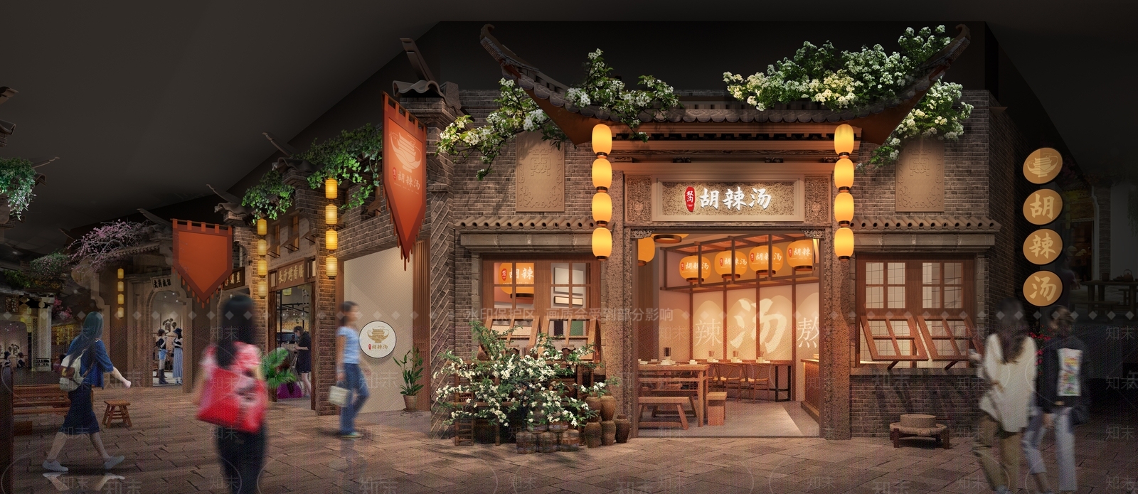 中式快餐店SU模型下载【ID:1186024885】