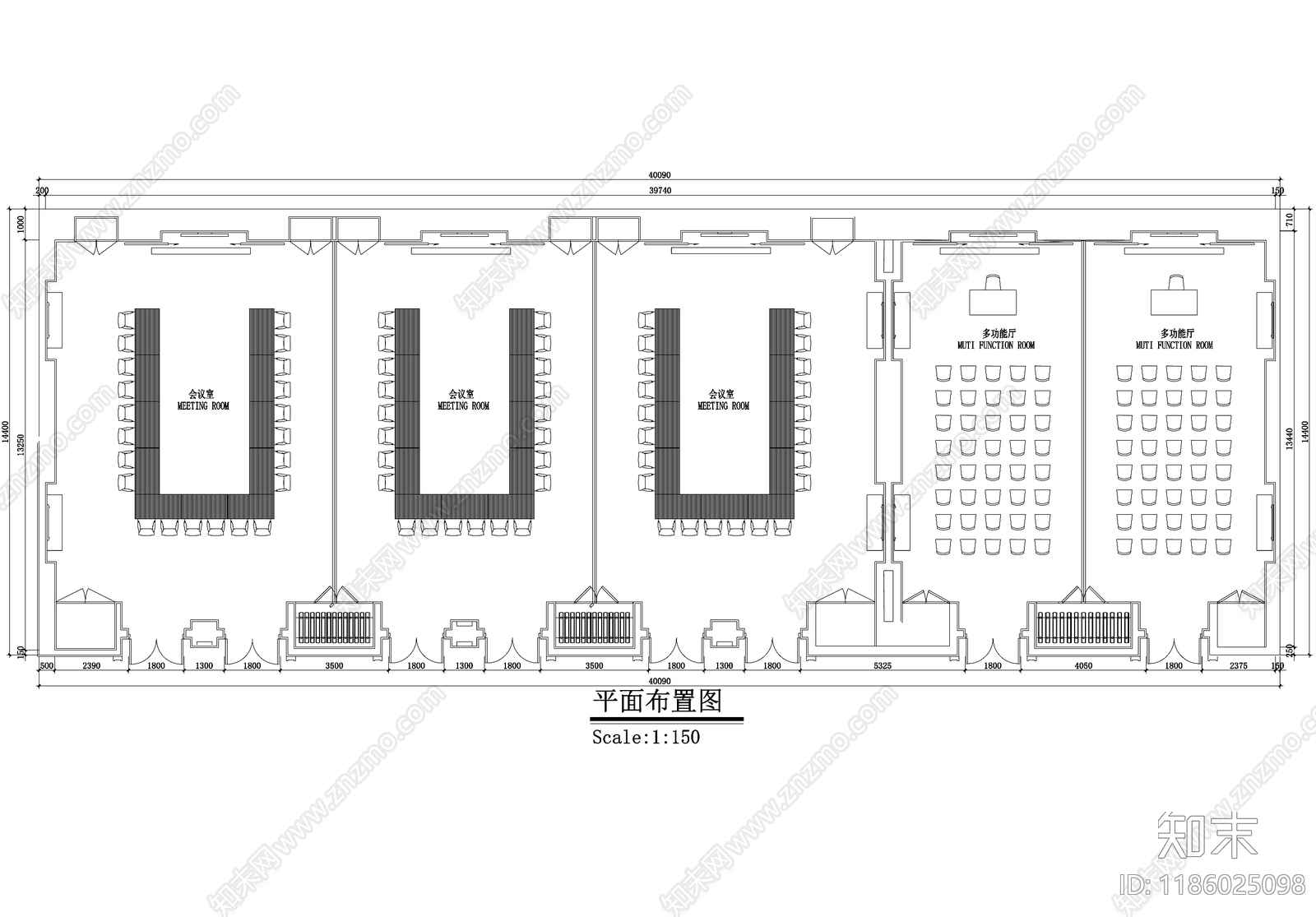 会议室施工图下载【ID:1186025098】